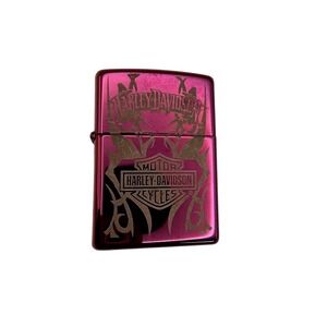 Harley Davidson Zippo Lighter Prple Iridescent Tribal Logo D 12 Made in USA 2012